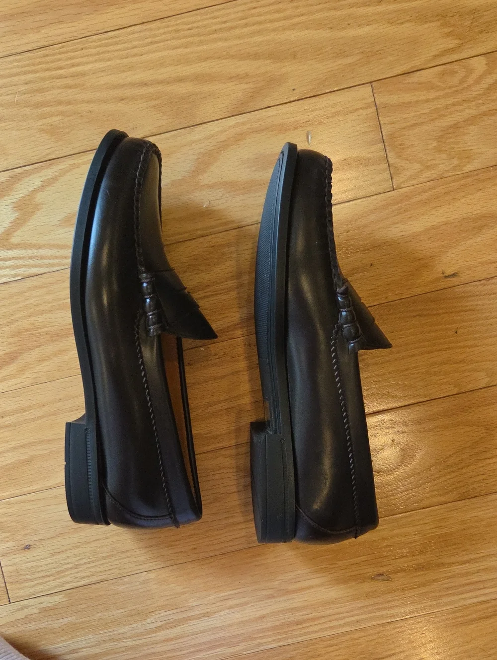 J. Crew Camden Classic Leather Penny Loafers in Dark Brown With Rubber Soles
